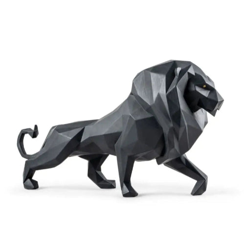 Lion Figurine, Black matte