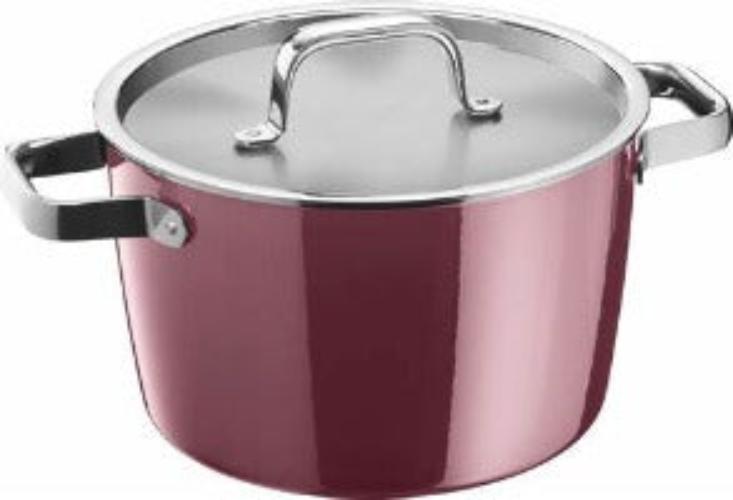 Fusiontec Aromatic Rose Quartz High Casserole with Lid 24 Cm