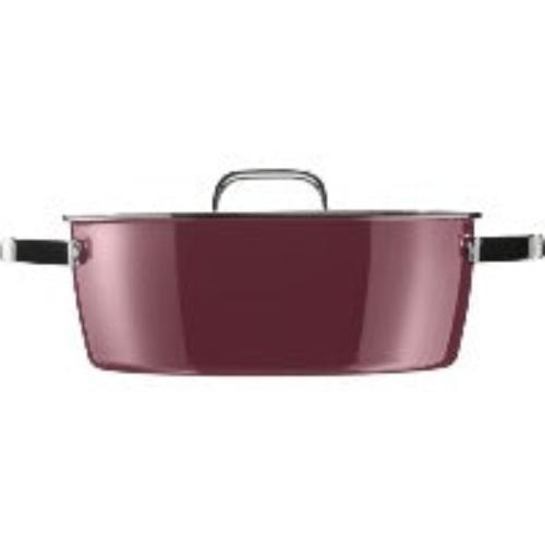 Fusiontec Aromatic Rose Quartz Round Roaster with Lid 28 Cm