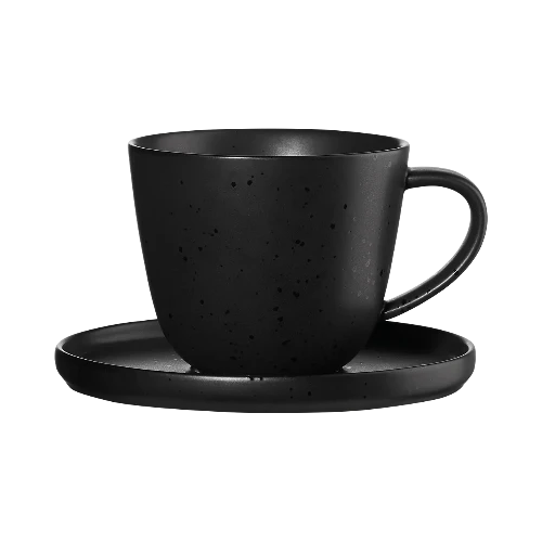 Coppa Kuro Coffee Cup with Saucer