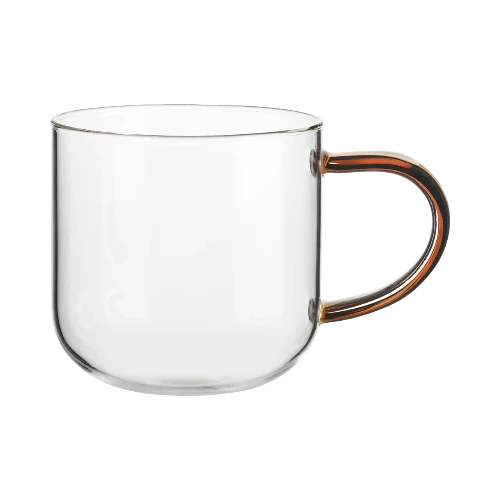 Coppa Glass Mug Brown Handle 0.4 L