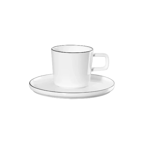 Oco Ligne Noire Espresso cup with Saucer